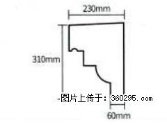 产品分解图型 - 檐口线，型号：SX311-YK-3，规格：230x310mm(3) - 池州三象EPS建材 chizhou.sx311.cc